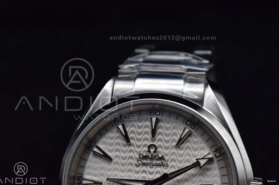 SS A8500 Aqua 1:1 VSF Best White Edition Dial Terra On Waved SS Bracelet 150M 0601